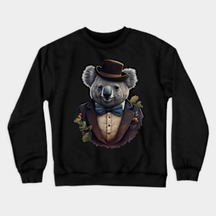 Koala with top hat Crewneck Sweatshirt